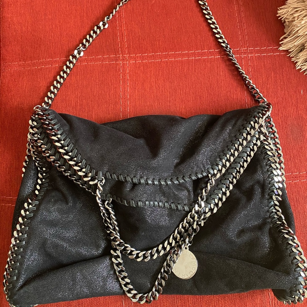 Stella McCartney Falabella Shaggy Deer Fold Over Tote